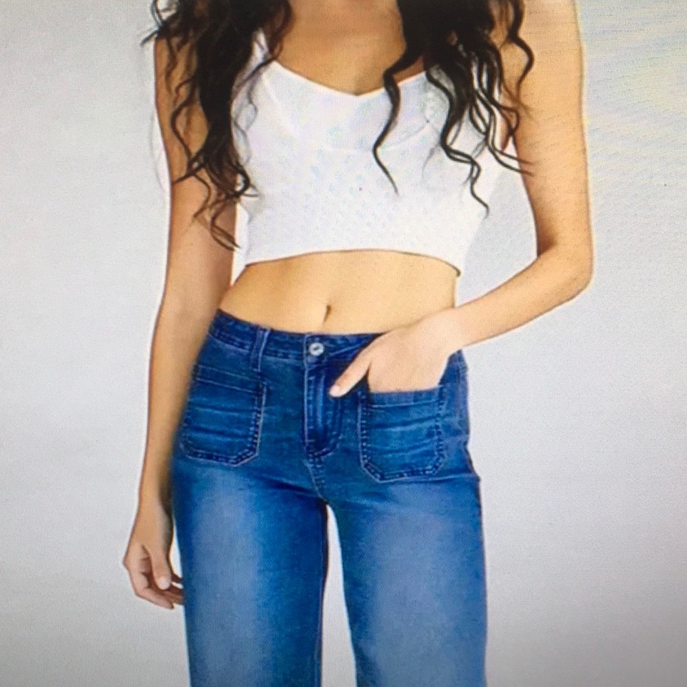 KENSIE/VINTAGE LUXE-THE SAVANAH HIGH RISE FLARE JEANS